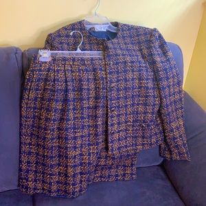 Tweed blazer and skirt set